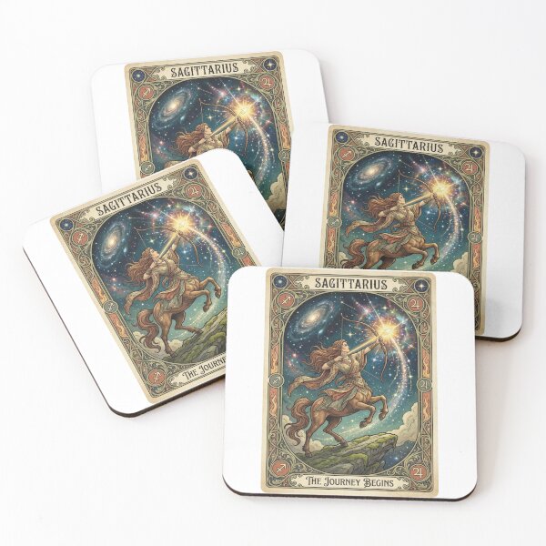 Item preview, Sagittarius Tarot Card Art | The Journey Begins | Vintage Zodiac Astrology Gift designed and sold by VandalMuse.