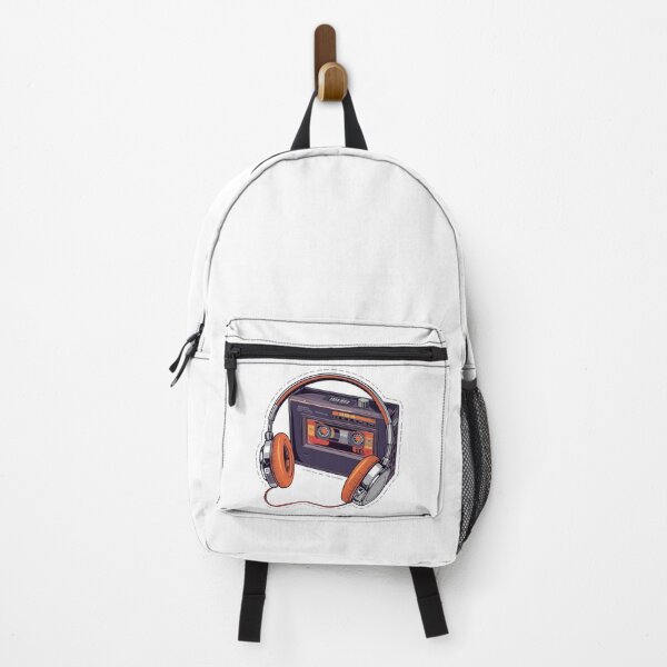 Item preview, Retro Pop Art Cassette Player – Street Art Headphones Illustration 80s Music designed and sold by PLUSHIWORLDtm.