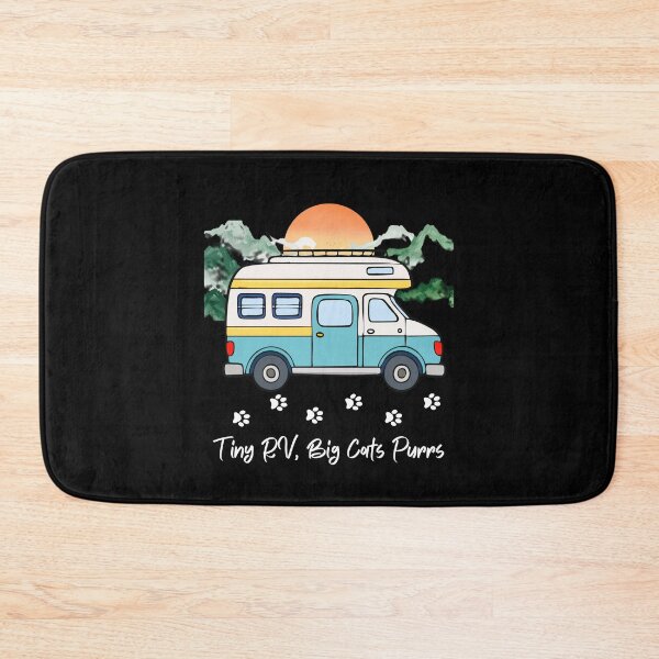 Item preview, Tiny RV, Big Cats Purrs. RV and cat design designed and sold by SofikoDesigns.