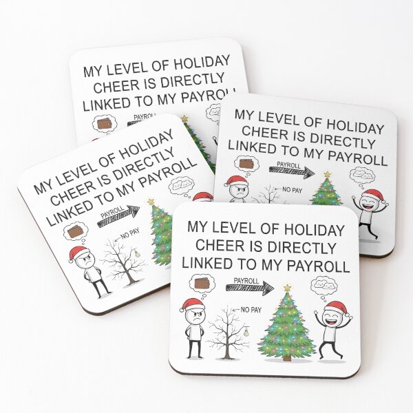 Item preview, ​My Holiday Cheer Is Linked To My Payroll T-Shirt | Funny Corporate Office Gift designed and sold by SylwiaPrint.