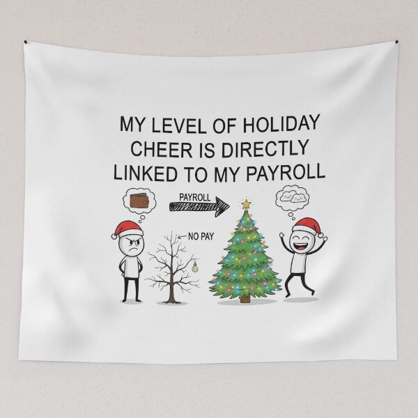 Item preview, ​My Holiday Cheer Is Linked To My Payroll T-Shirt | Funny Corporate Office Gift designed and sold by SylwiaPrint.