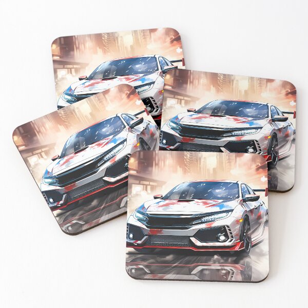 Item preview, Street racing car speeds by in bold neon reflections designed and sold by RevUpDesign.
