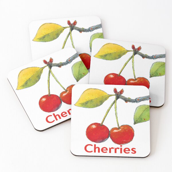 Item preview, Cherry Bliss – Vibrant Fruit Illustration with Botanical Charm designed and sold by ForeverPrintsOK.