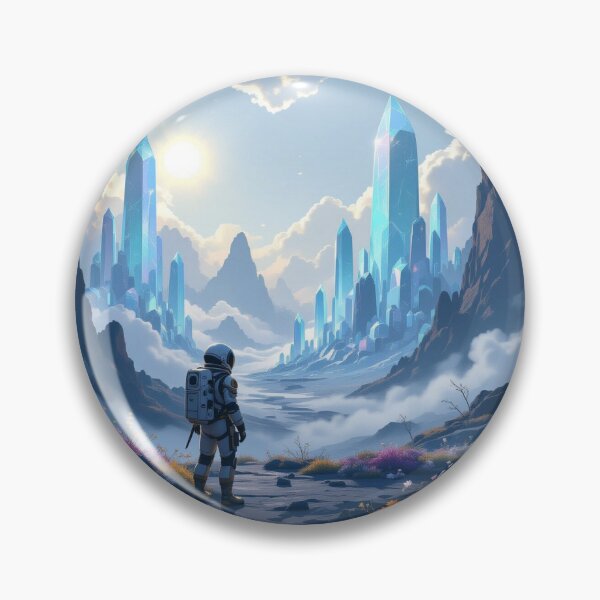 Item preview, Astronaut in Crystal Valley – between flower trails, surreal expanses & dreamy sci-fi vibes full of magic designed and sold by FotoworldEdel.