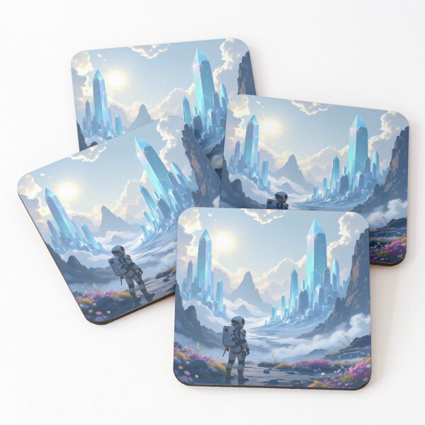 Item preview, Astronaut in Crystal Valley – between flower trails, surreal expanses & dreamy sci-fi vibes full of magic designed and sold by FotoworldEdel.