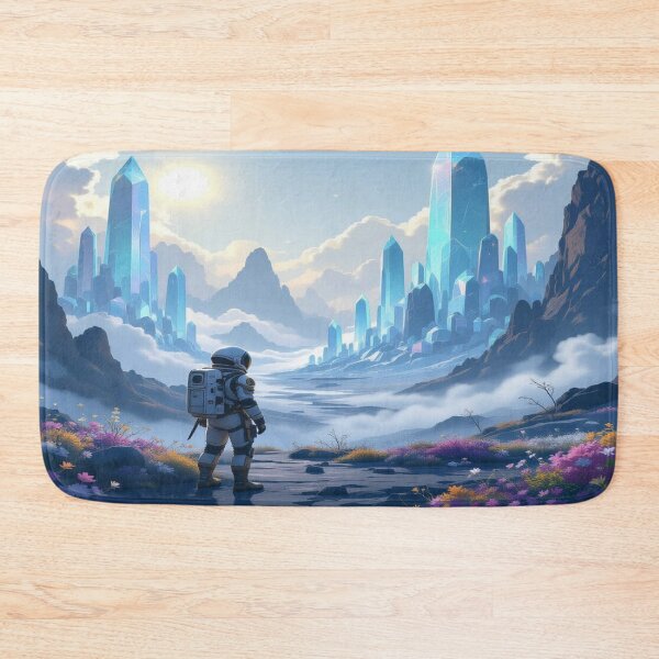 Item preview, Astronaut in Crystal Valley – between flower trails, surreal expanses & dreamy sci-fi vibes full of magic designed and sold by FotoworldEdel.