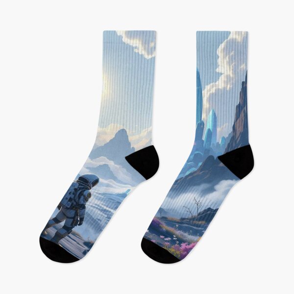 Item preview, Astronaut in Crystal Valley – between flower trails, surreal expanses & dreamy sci-fi vibes full of magic designed and sold by FotoworldEdel.