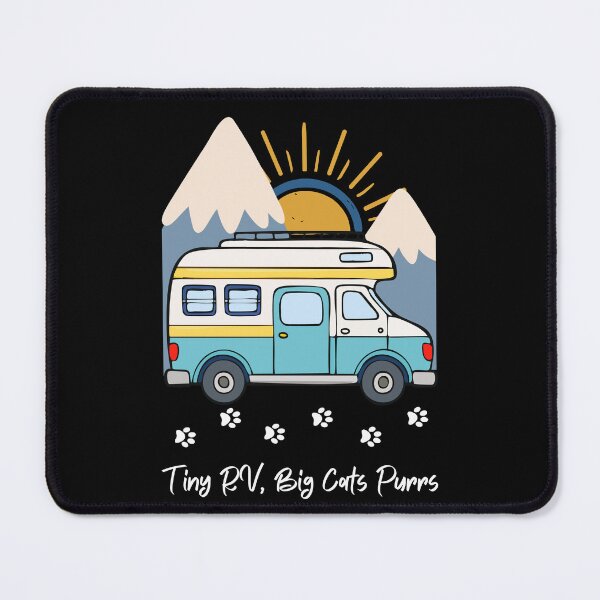 Item preview, Tiny RV, Big Cats Purrs. RV and cat design designed and sold by SofikoDesigns.