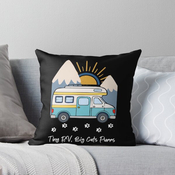 Item preview, Tiny RV, Big Cats Purrs. RV and cat design designed and sold by SofikoDesigns.