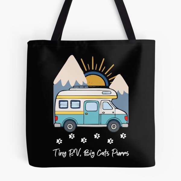 Item preview, Tiny RV, Big Cats Purrs. RV and cat design designed and sold by SofikoDesigns.