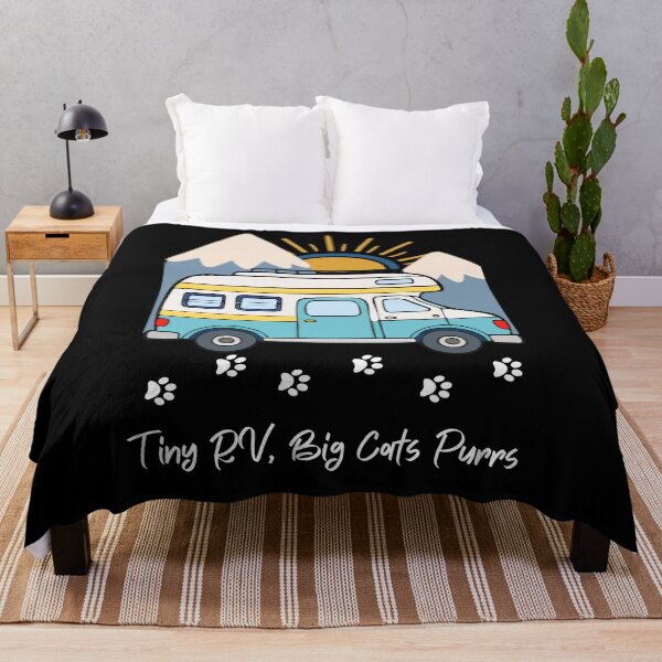 Item preview, Tiny RV, Big Cats Purrs. RV and cat design designed and sold by SofikoDesigns.