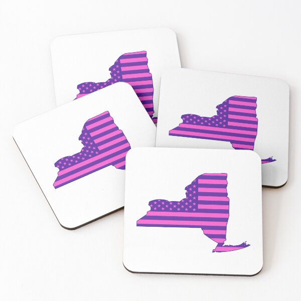Item preview, New  york Pop Pink State Flag – Modern Fun Colors designed and sold by Paper Drip.