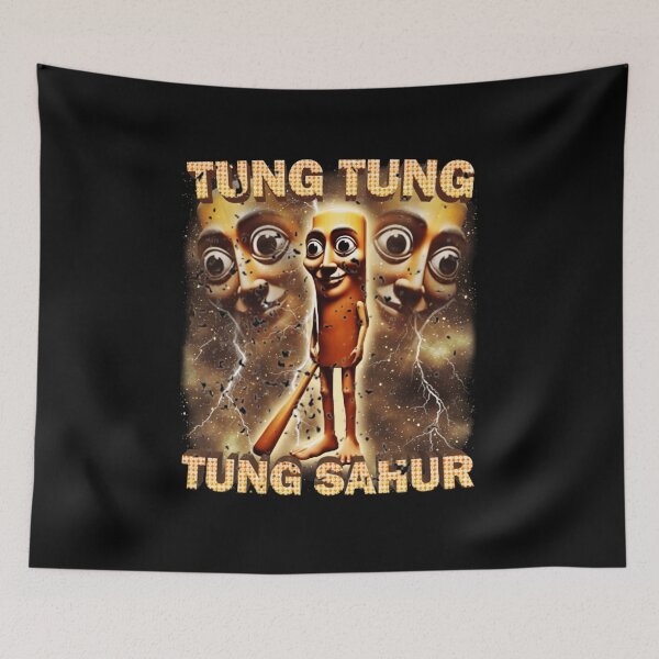 Item preview, Tung Tung Tung Sahur Funny Brainrot Meme  designed and sold by cugbandio.
