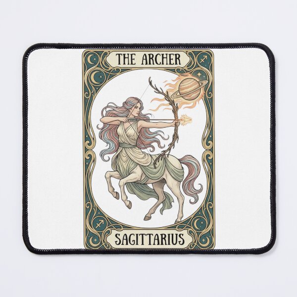 Item preview, Sagittarius Tarot Card Art | The Journey Begins | Vintage Zodiac Astrology Gift designed and sold by VandalMuse.
