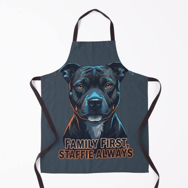Item preview, Family First, Staffie Always - Dramatic Staffie Portrait designed and sold by ReptiWorks.