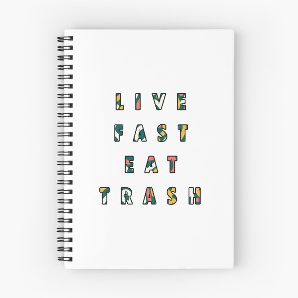 Item preview, LIVE FAST EAT TRASH Minimalist Pattern Letters - Chaotic Good designed and sold by PixelQalam.