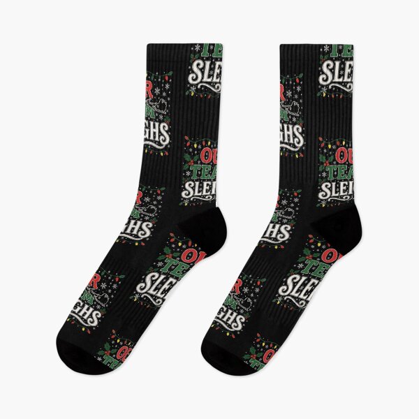 Item preview, Our Team Sleighs Christmas Santa Reindeer Xmas Team designed and sold by gear-posters.