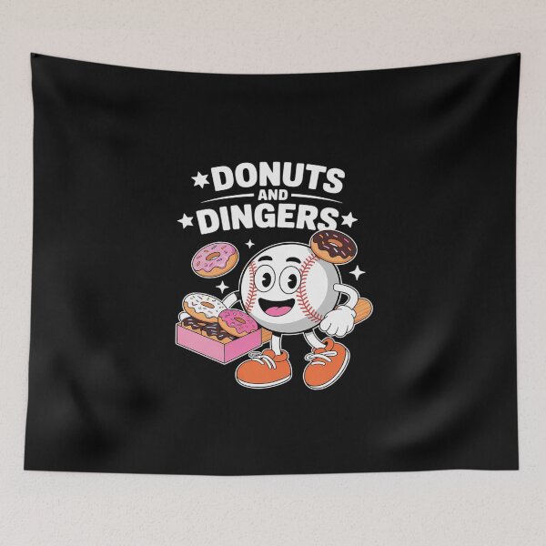 Item preview, Donuts And Dingers Baseball Fan Humor Donut  designed and sold by MathisBellanger.