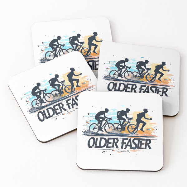 Item preview, OLDER • TOUGHER • FASTER — Motivational Triathlon Athlete Design designed and sold by Triathlongram.