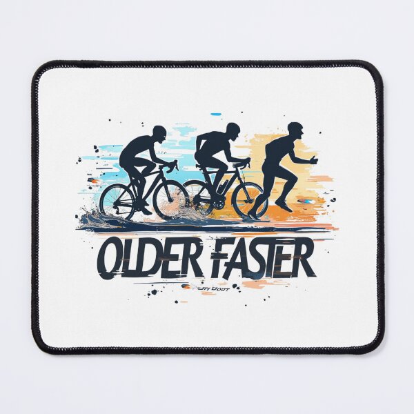 Item preview, OLDER • TOUGHER • FASTER — Motivational Triathlon Athlete Design designed and sold by Triathlongram.