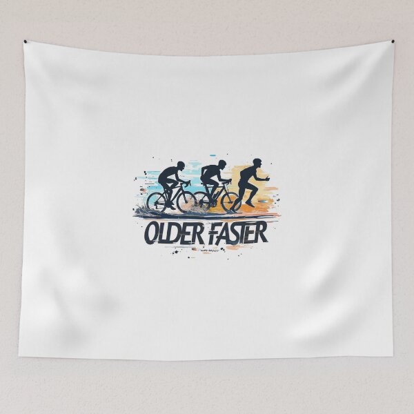 Item preview, OLDER • TOUGHER • FASTER — Motivational Triathlon Athlete Design designed and sold by Triathlongram.
