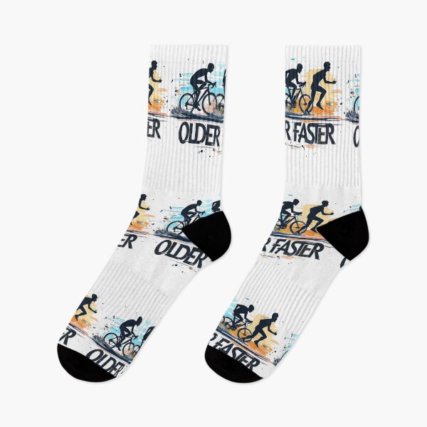 Item preview, OLDER • TOUGHER • FASTER — Motivational Triathlon Athlete Design designed and sold by Triathlongram.