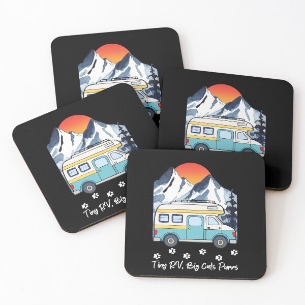 Item preview, Tiny RV, Big Cats Purrs. RV and cat design designed and sold by SofikoDesigns.