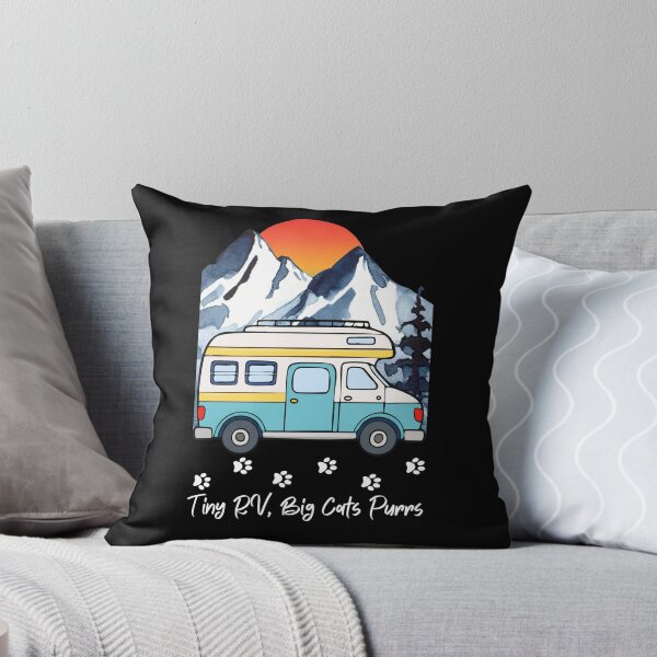 Item preview, Tiny RV, Big Cats Purrs. RV and cat design designed and sold by SofikoDesigns.
