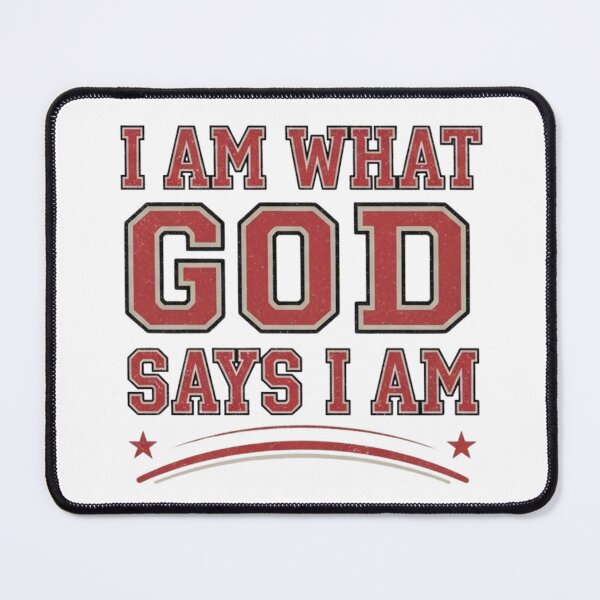 Item preview, I Am What God Says I Am - Retro Collegiate designed and sold by Faithloveshop.
