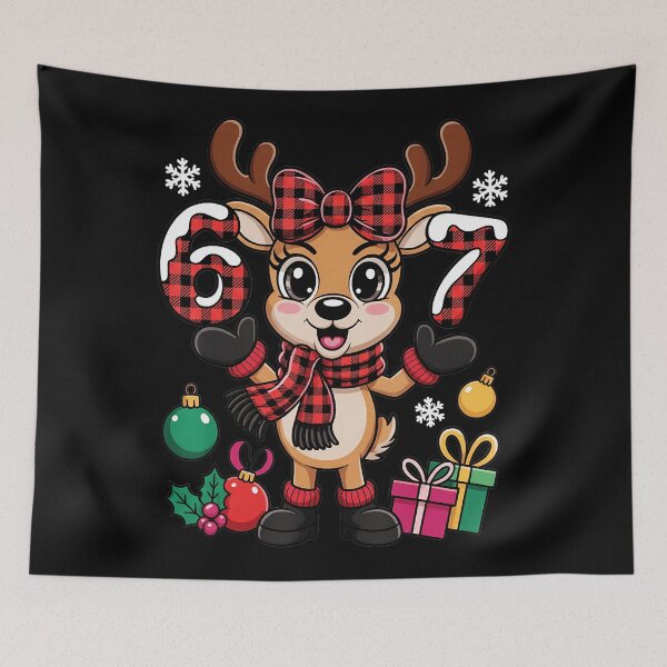 Item preview, 67 Christmas Outfit Wo Meme Reindeer Six Seven designed and sold by JEFDodsonArt.