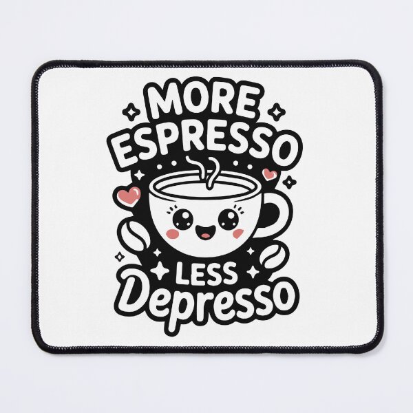 Item preview, More Espresso Less Depresso – Cute Funny Coffee Cup Quote designed and sold by Lulunza.
