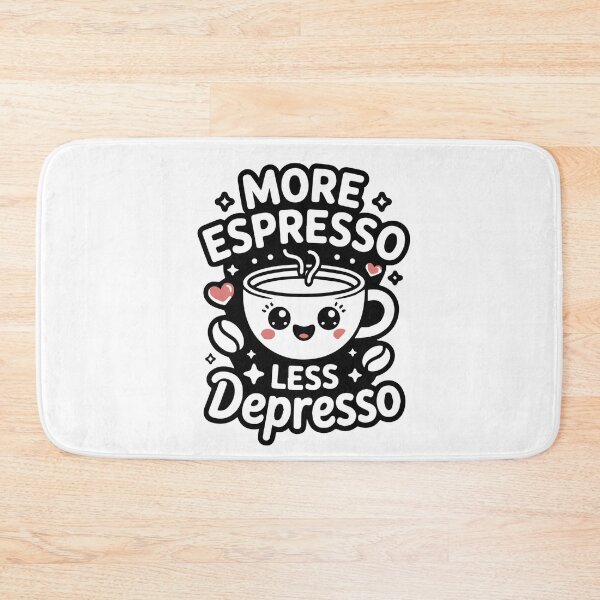 Item preview, More Espresso Less Depresso – Cute Funny Coffee Cup Quote designed and sold by Lulunza.