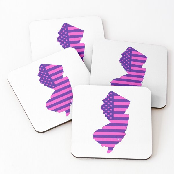 Item preview, New Jersey Pop Pink State Flag – Modern Fun Colors designed and sold by Paper Drip.