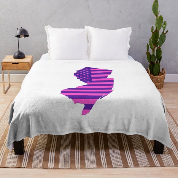 Item preview, New Jersey Pop Pink State Flag – Modern Fun Colors designed and sold by Paper Drip.