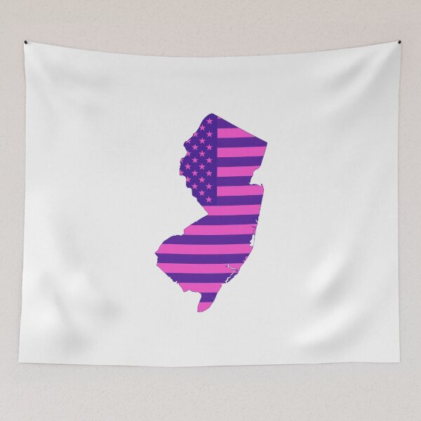 Item preview, New Jersey Pop Pink State Flag – Modern Fun Colors designed and sold by Paper Drip.