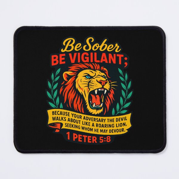 Item preview, 1 Peter 5:8 Your Adversary The Devil Walks About Like A Roaring Lion designed and sold by plushism.