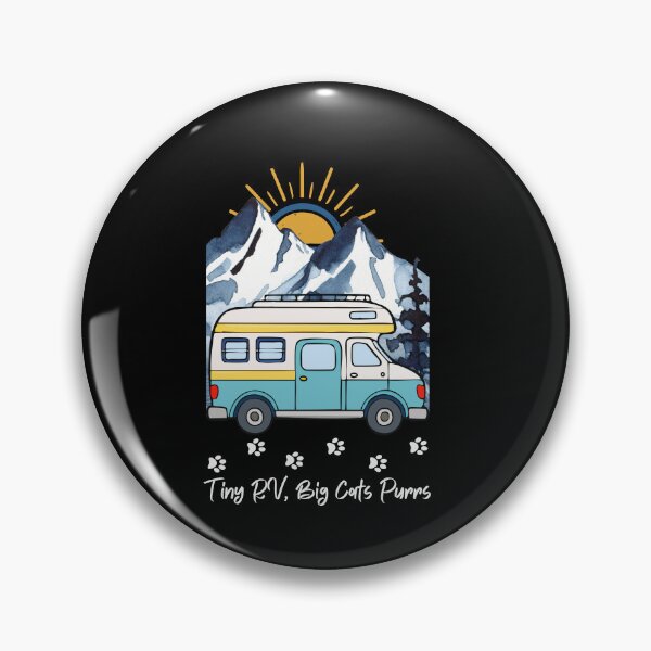 Item preview, Tiny RV, Big Cats Purrs. RV and cat design designed and sold by SofikoDesigns.