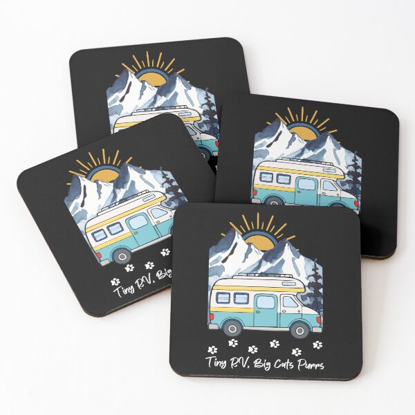 Item preview, Tiny RV, Big Cats Purrs. RV and cat design designed and sold by SofikoDesigns.