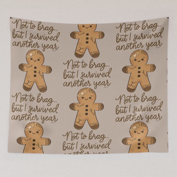 Item preview, Survived Another Year – Gingerbread Funny Holiday Design designed and sold by effdesigns.