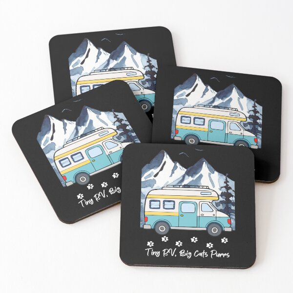 Item preview, Tiny RV, Big Cats Purrs. RV and cat design designed and sold by SofikoDesigns.