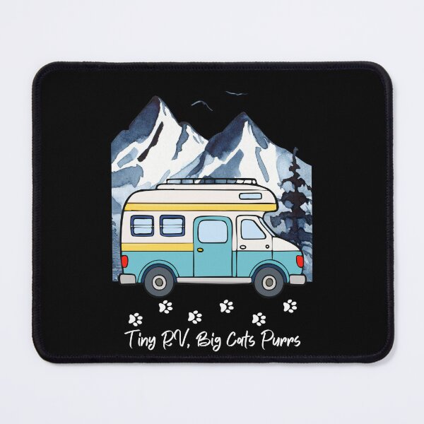 Item preview, Tiny RV, Big Cats Purrs. RV and cat design designed and sold by SofikoDesigns.