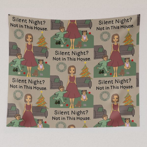 Item preview, Silent Night? Not in This House – Funny Christmas Quote designed and sold by effdesigns.