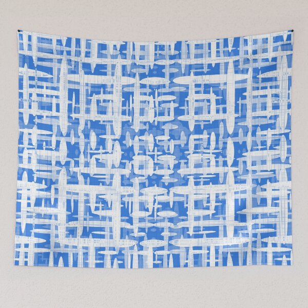 Item preview, Blue Tiki Weave Seamless Repeat designed and sold by Sharon Schwalbe.