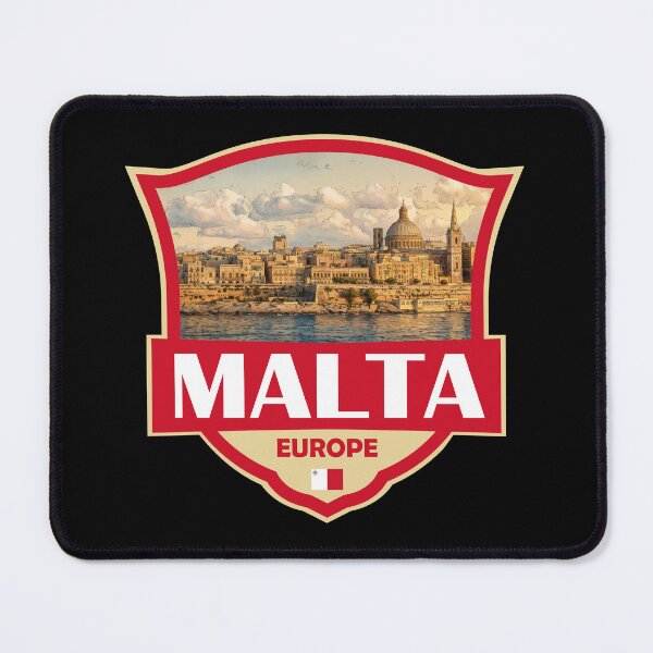 Item preview, Malta Illustration Retro Badge designed and sold by KrisSidDesigns.