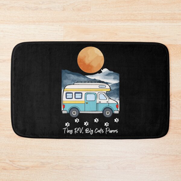 Item preview, Tiny RV, Big Cats Purrs. RV and cat design designed and sold by SofikoDesigns.