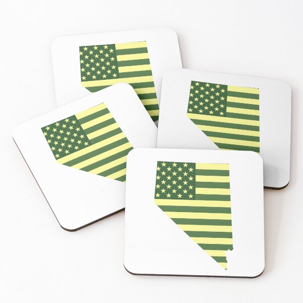 Item preview,  Nevada  Vintage State Flag – Green & Gold Americana designed and sold by Paper Drip.