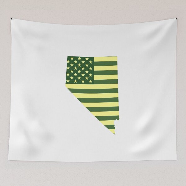 Item preview,  Nevada  Vintage State Flag – Green & Gold Americana designed and sold by Paper Drip.