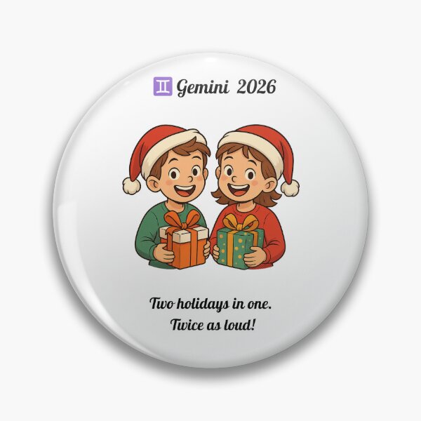 Item preview, Gemini — Two Holidays in One, Twice as Loud designed and sold by PrintJoy2025.