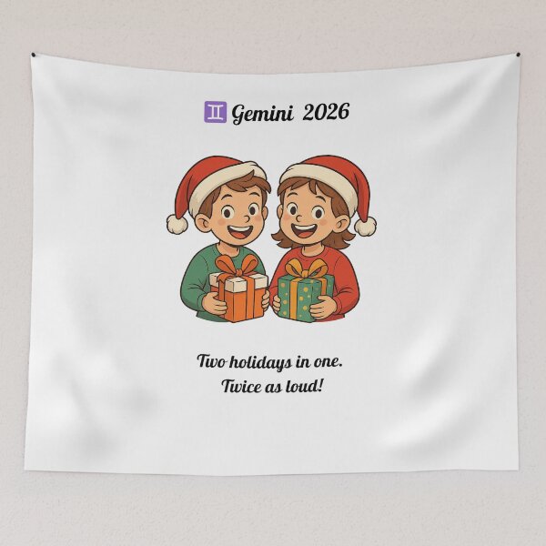Item preview, Gemini — Two Holidays in One, Twice as Loud designed and sold by PrintJoy2025.