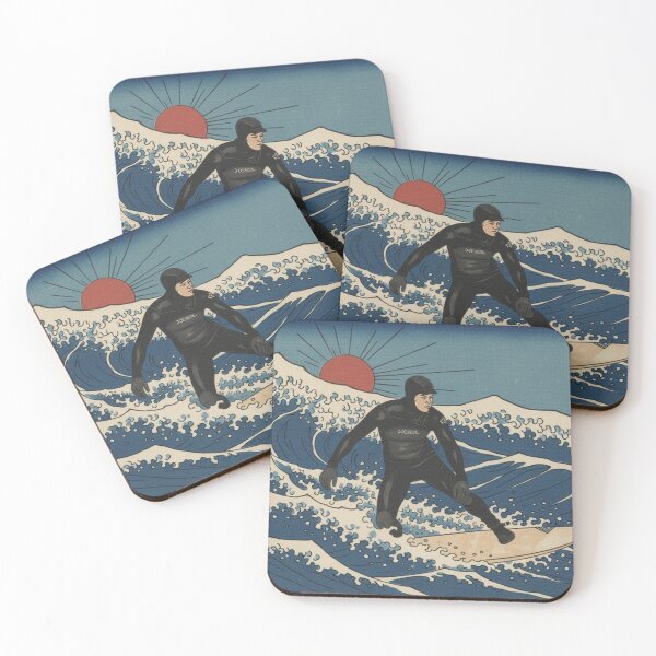 Item preview, Surfing the Crimson Tide - Hokusai Style designed and sold by VistaPainterArt.